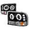 Spec-D Tuning 99-04 Ford F250 Halo LED Projector Black 2LHP-F25099JM-TM - alternate 1